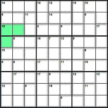 killer sudoku combinations list